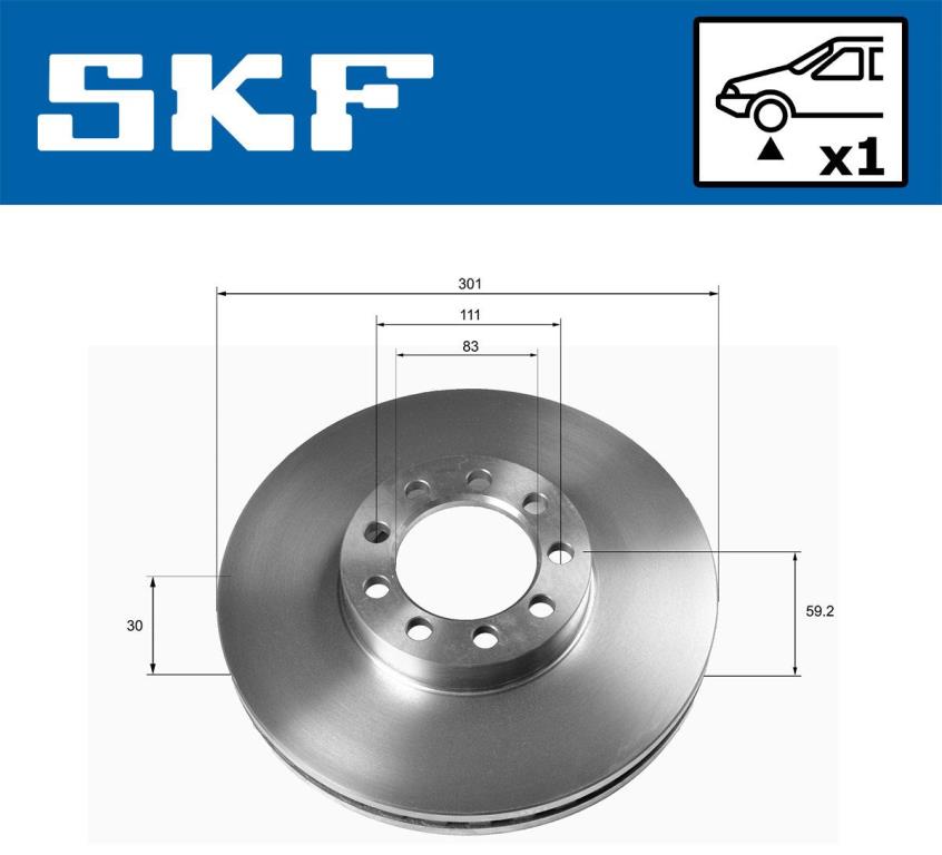 Disques de frein SKF VKBD 80778 V1