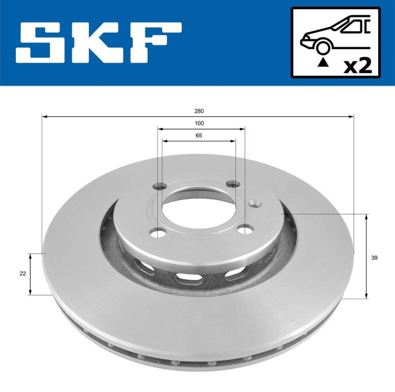 Disques de frein SKF VKBD 80783 V2