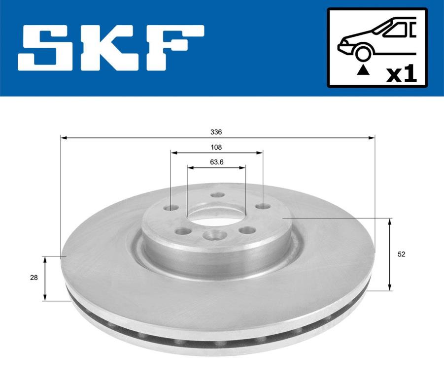 Disques de frein SKF ref. VKBD 80786 V1