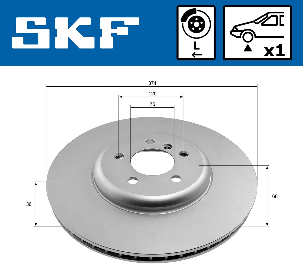 Discos de travão SKF VKBD 80789 V1