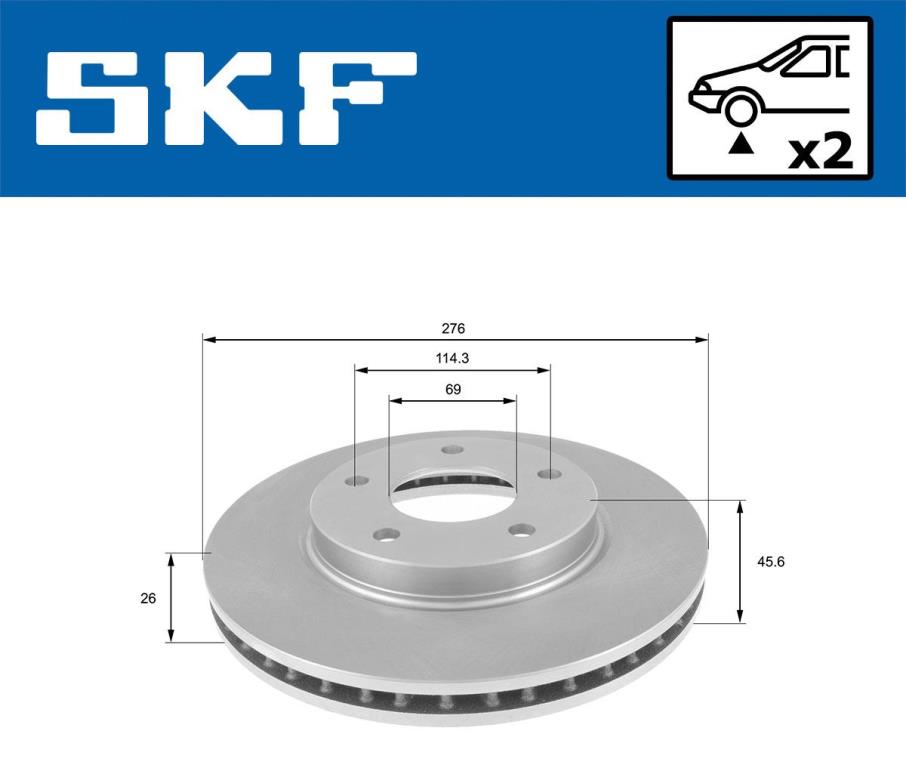 Disques de frein SKF VKBD 80798 V2