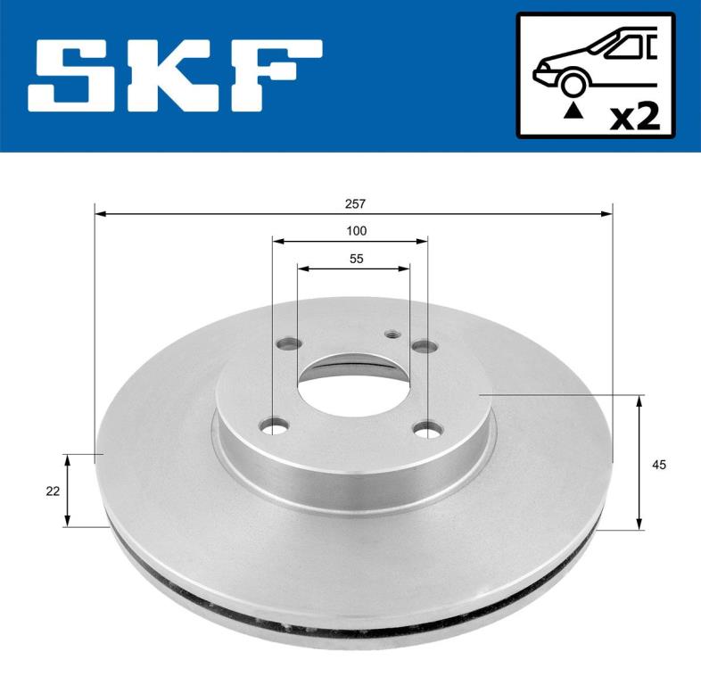 Disques de frein SKF VKBD 80810 V2