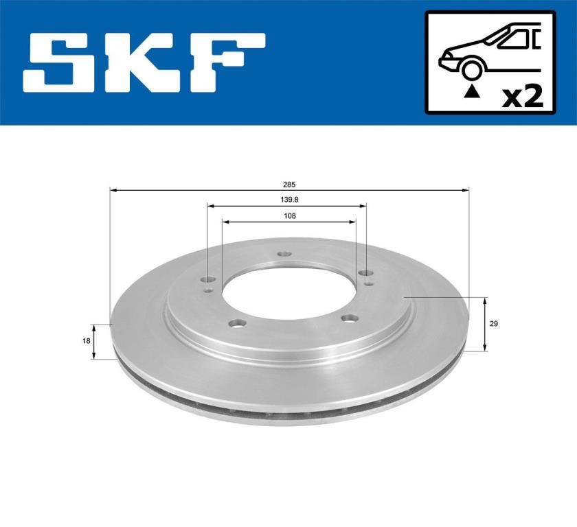 Discos de travão SKF ref. VKBD 80813 V2