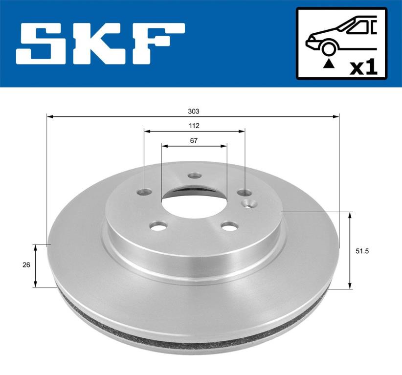 Discos de travão SKF ref. VKBD 80814 V1