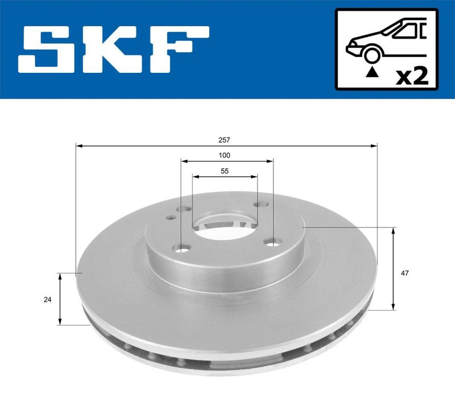 Discos de freno SKF ref. VKBD 80831 V2