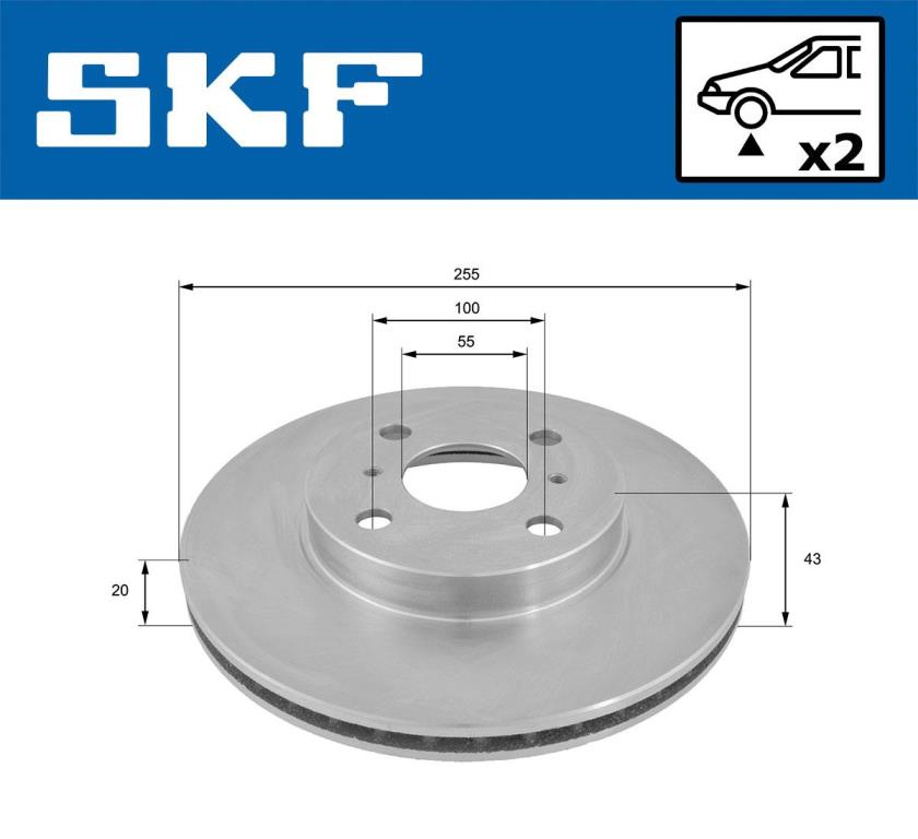 Discos de travão SKF ref. VKBD 80839 V2