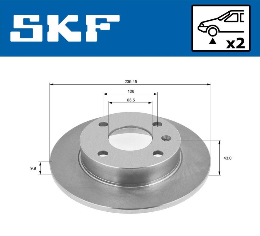 Disques de frein SKF VKBD 80845 S2