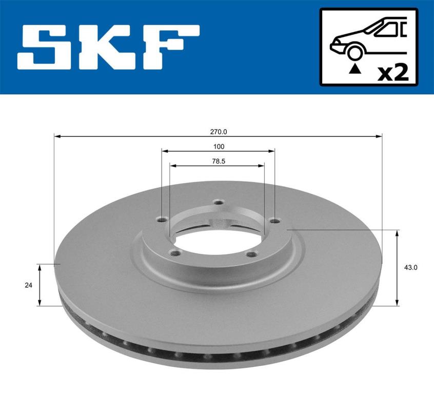 Discos de travão SKF ref. VKBD 80849 V2