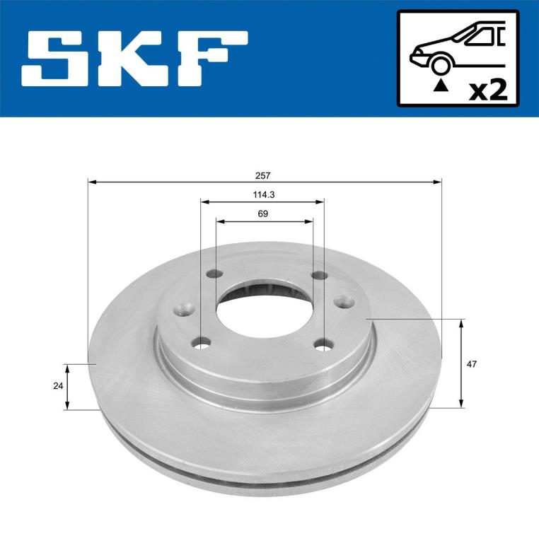 Disques de frein SKF VKBD 80860 V2