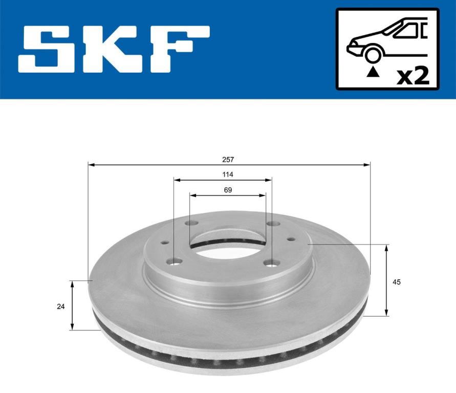 Disques de frein SKF VKBD 80867 V2