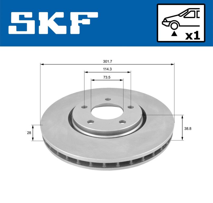 Disques de frein SKF VKBD 80872 V1