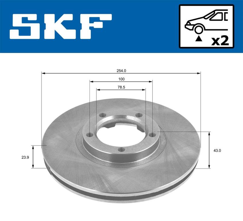 Disques de frein SKF ref. VKBD 80876 V2