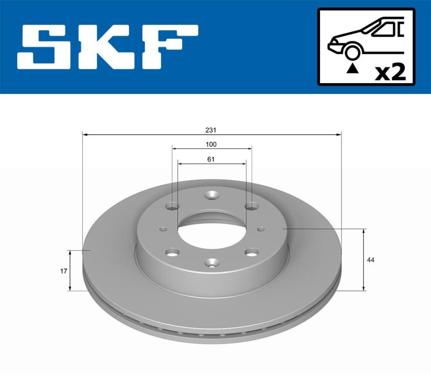 Discos de travão SKF VKBD 80878 V2