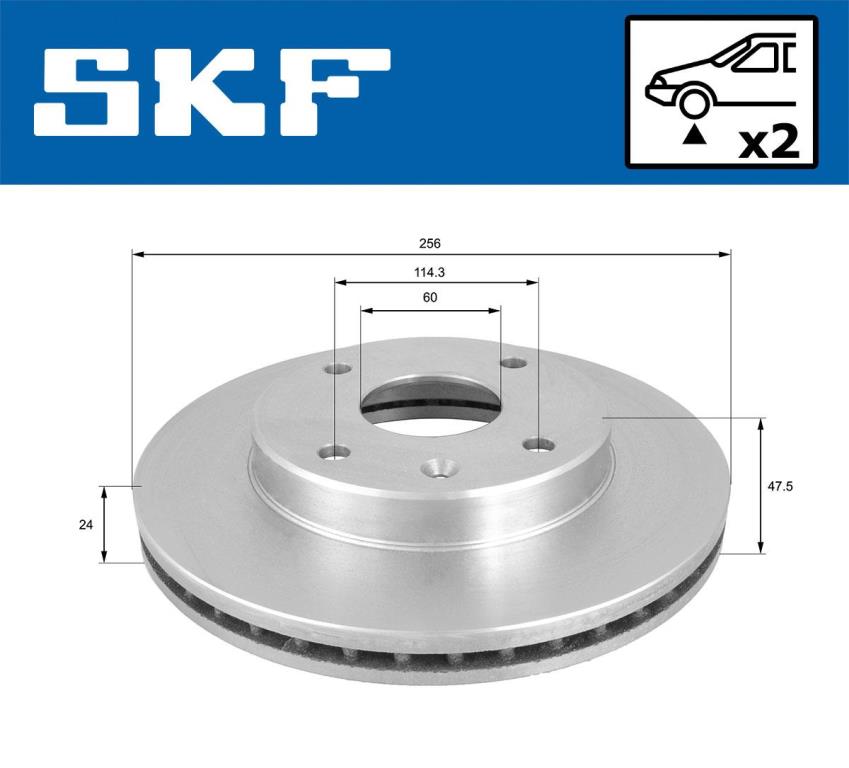Disques de frein SKF VKBD 80898 V2