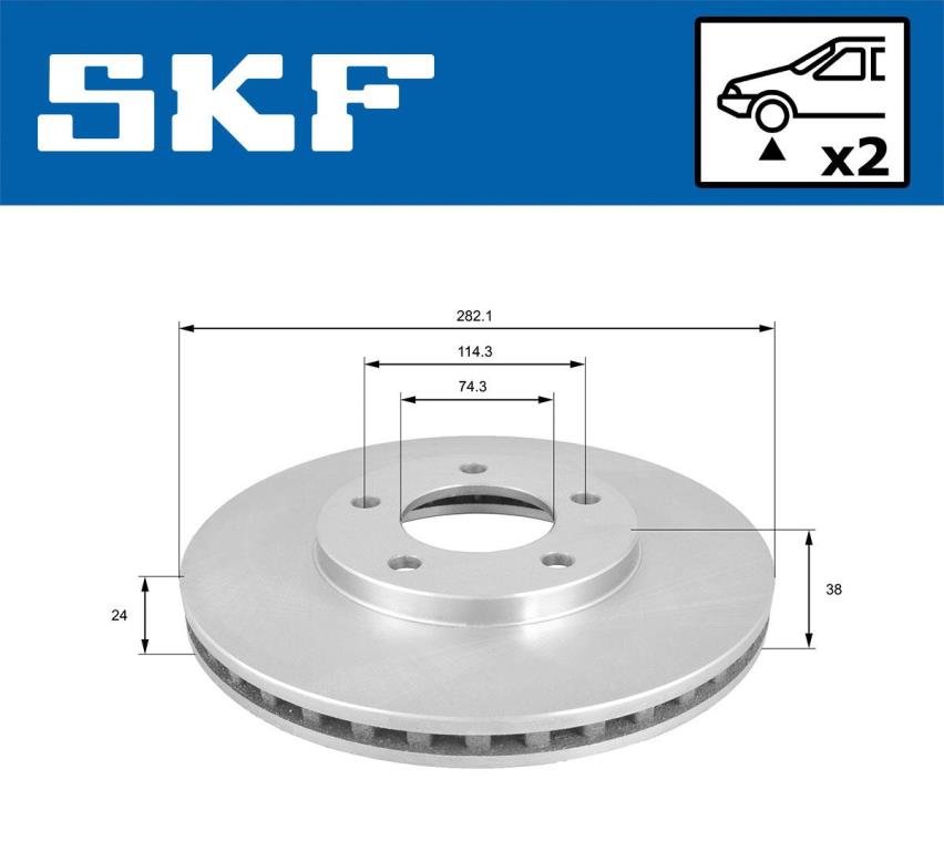 Disques de frein SKF ref. VKBD 80906 V2