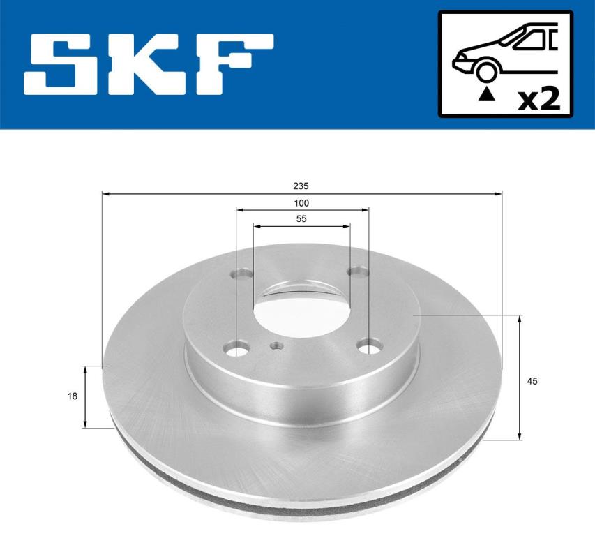 Discos de freno SKF ref. VKBD 80907 V2