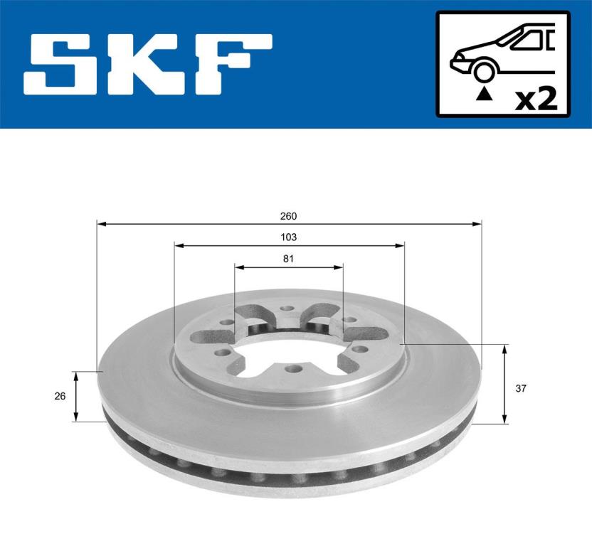 Discos de freno SKF ref. VKBD 80910 V2