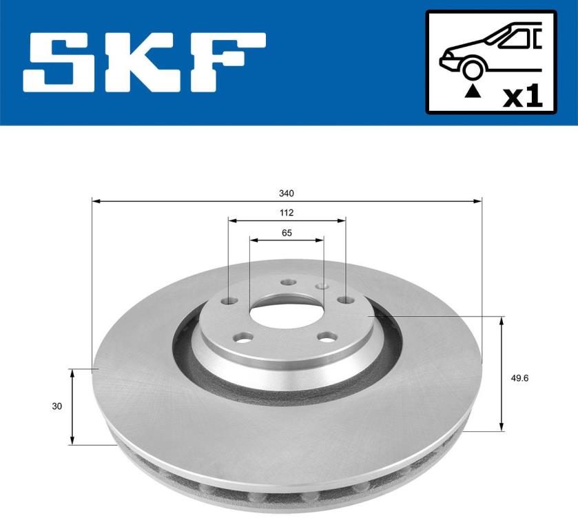 Disques de frein SKF ref. VKBD 80923 V1