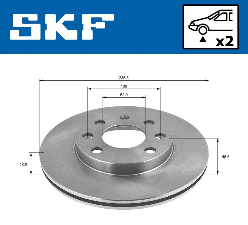 Discos de travão SKF ref. VKBD 80929 S2