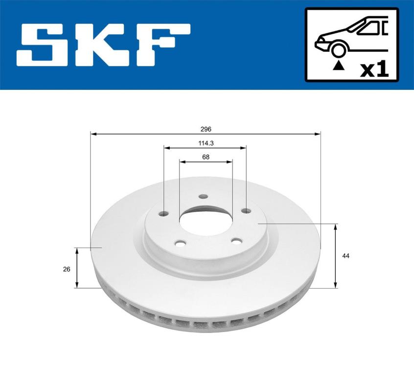 Discos de travão SKF ref. VKBD 80936 V1