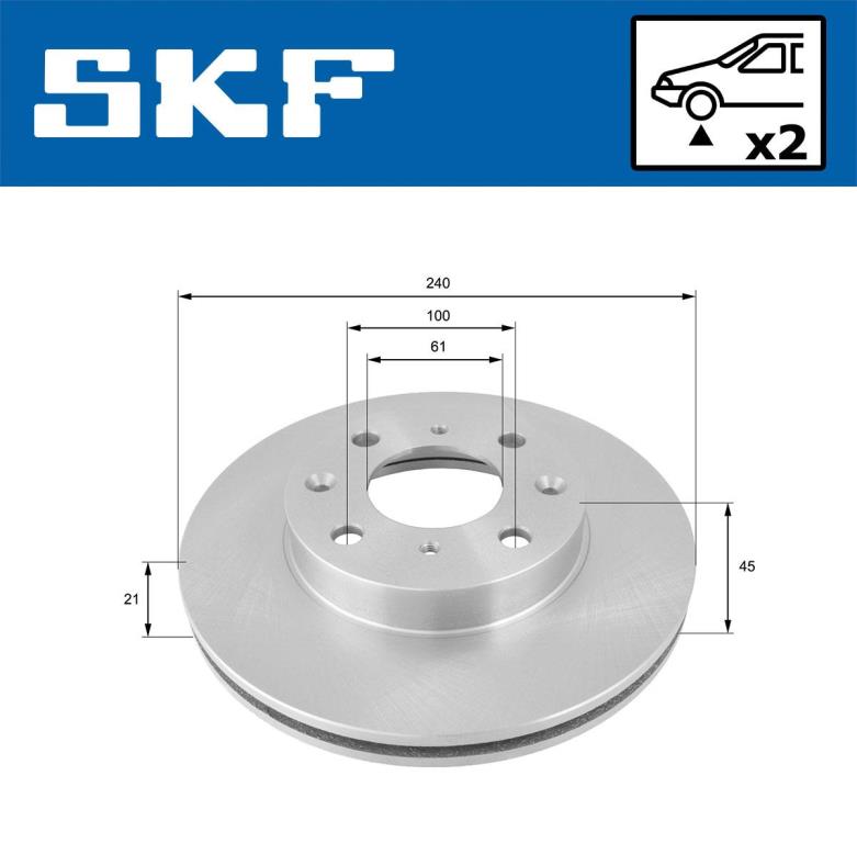 Discos de freno SKF ref. VKBD 80939 V2