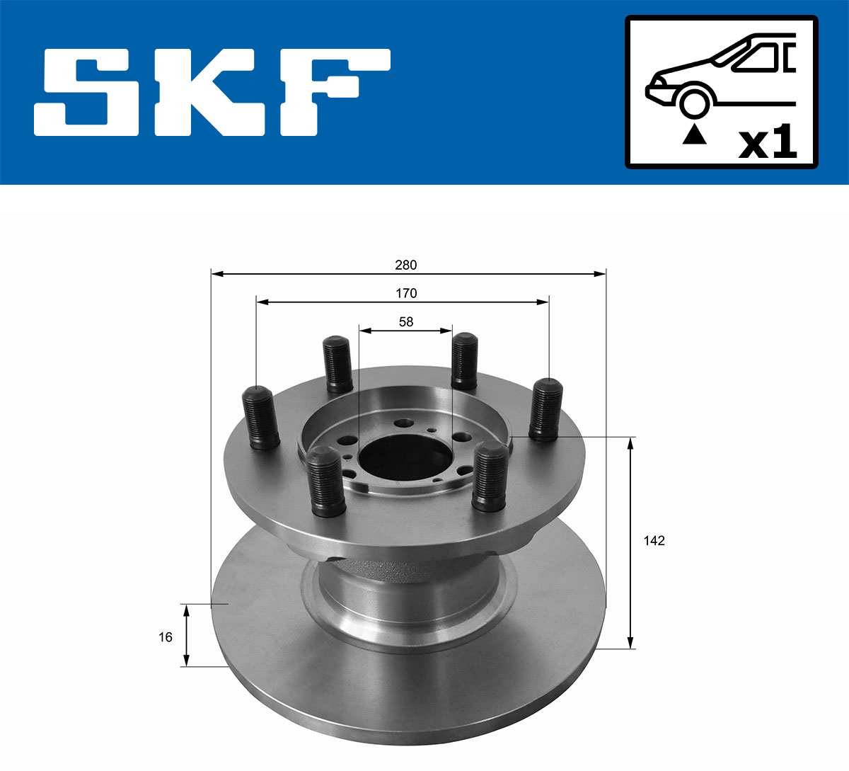 Disques de frein SKF VKBD 80943 S1