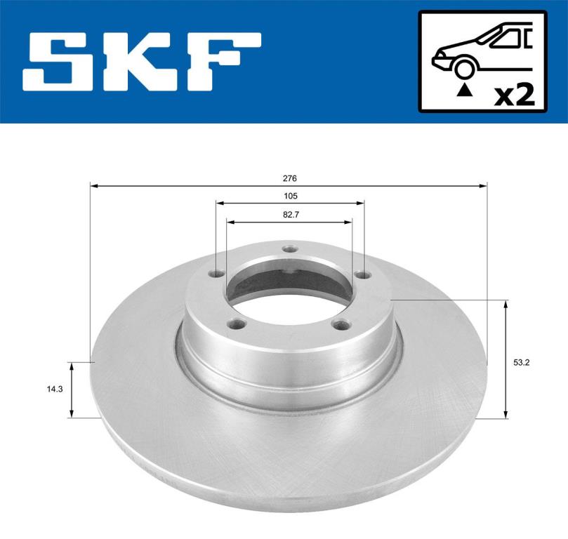 Discos de freno SKF ref. VKBD 80946 S2