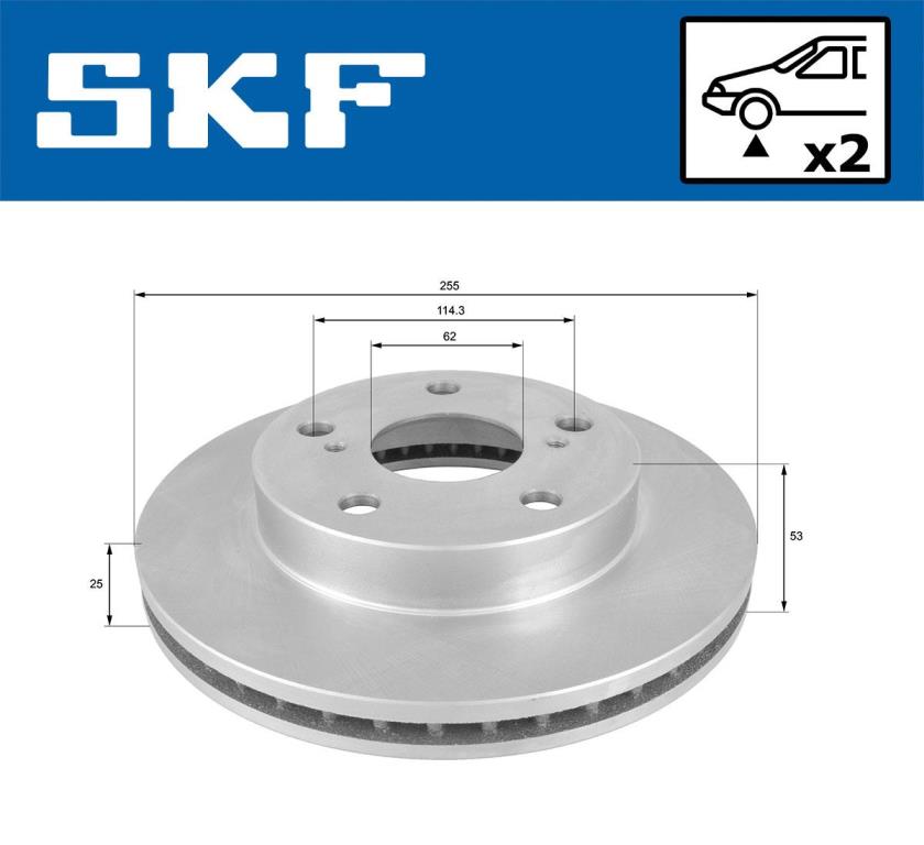 Disques de frein SKF ref. VKBD 80953 V2