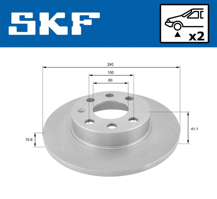 Discos de travão SKF ref. VKBD 80965 S2