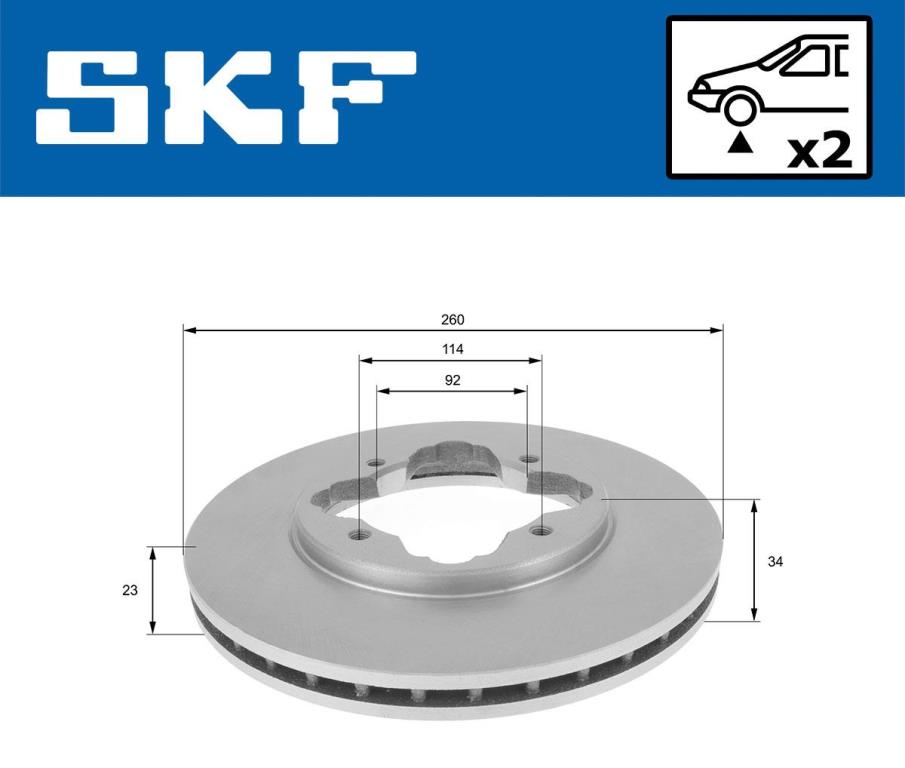 Discos de freno SKF ref. VKBD 80992 V2