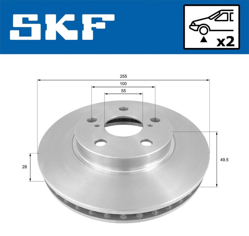 Disques de frein SKF VKBD 80999 V2