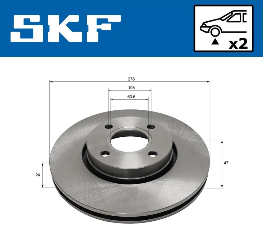 Discos de travão SKF VKBD 81000 V2