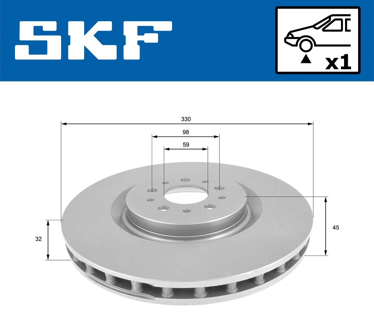 Disques de frein SKF VKBD 81019 V1