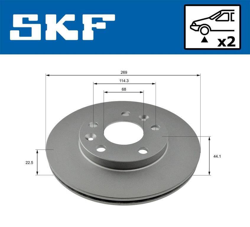 Discos de freno SKF ref. VKBD 81052 V2