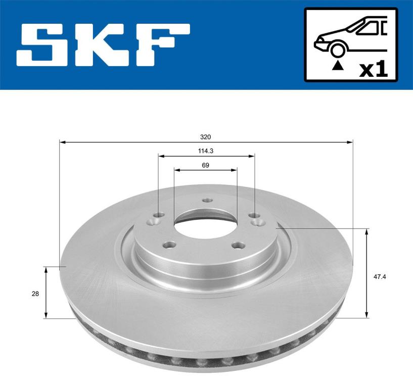 Disques de frein SKF ref. VKBD 81054 V1