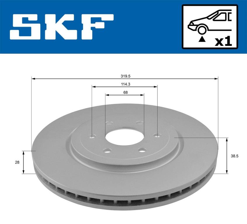Discos de travão SKF ref. VKBD 81067 V1
