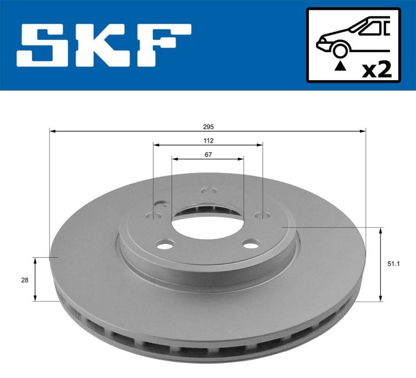 Discos de travão SKF ref. VKBD 81070 V2