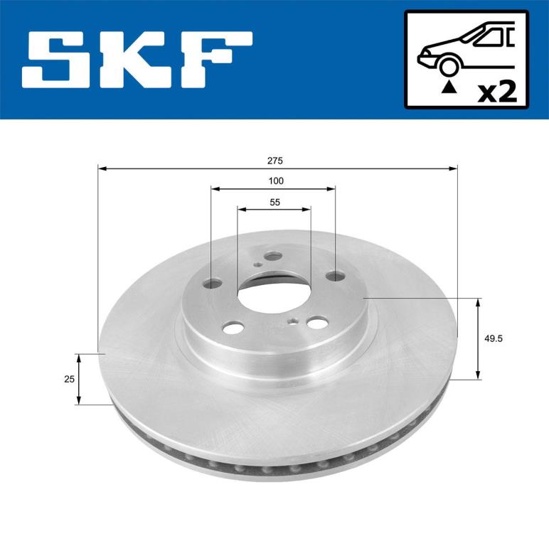 Discos de travão SKF ref. VKBD 81081 V2