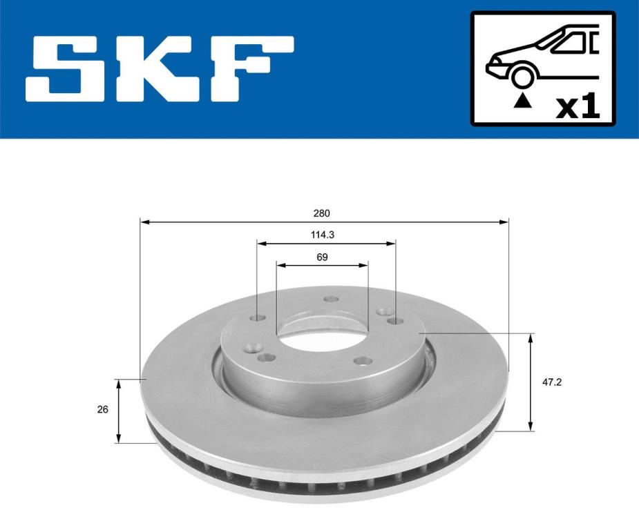 Discos de travão SKF ref. VKBD 81089 V1