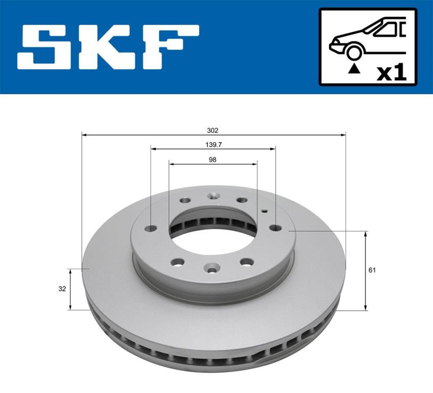 Discos de travão SKF ref. VKBD 81095 V1