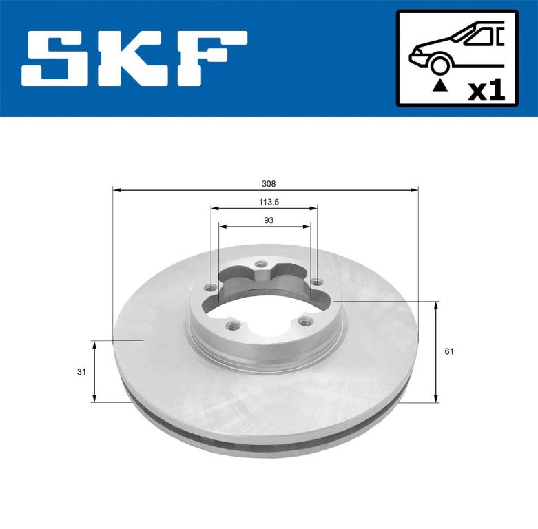Disques de frein SKF ref. VKBD 81097 V1