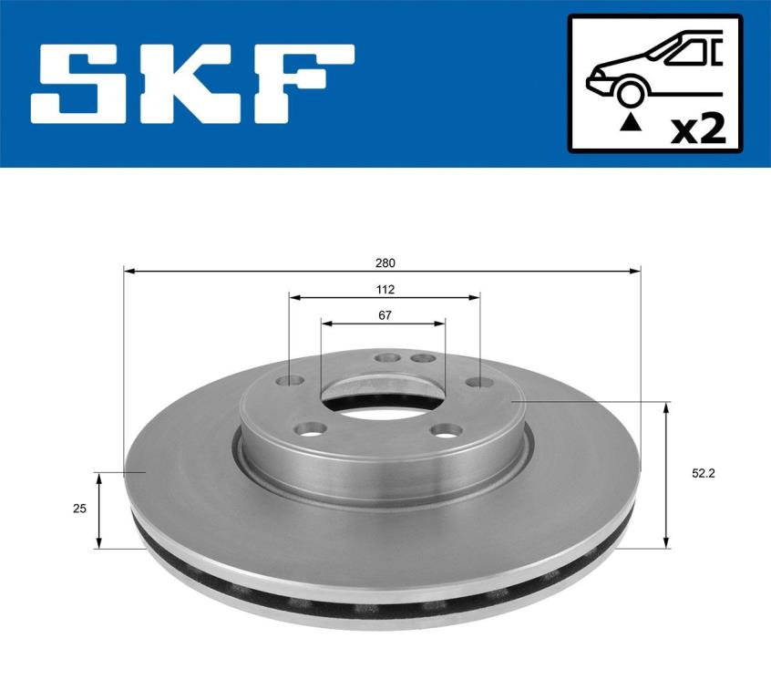 Discos de freno SKF ref. VKBD 81117 V2