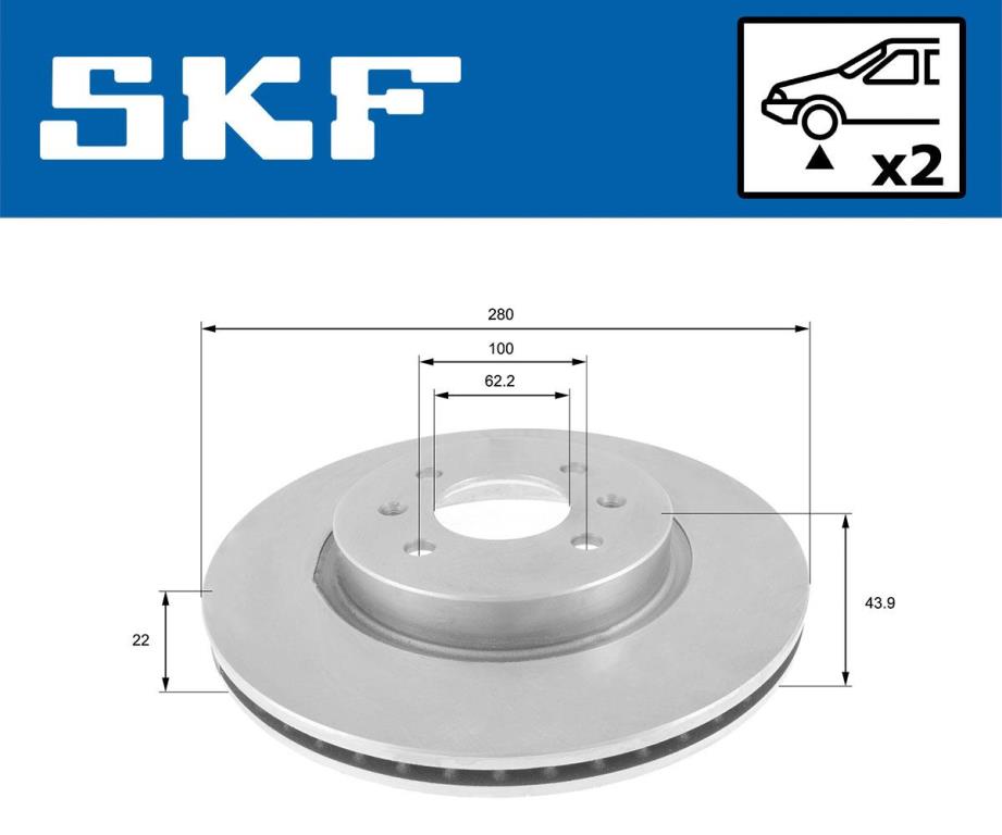 Disques de frein SKF VKBD 81119 V2