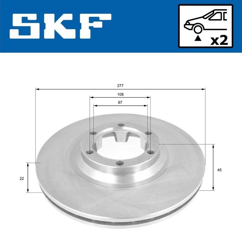 Disques de frein SKF VKBD 81126 V2