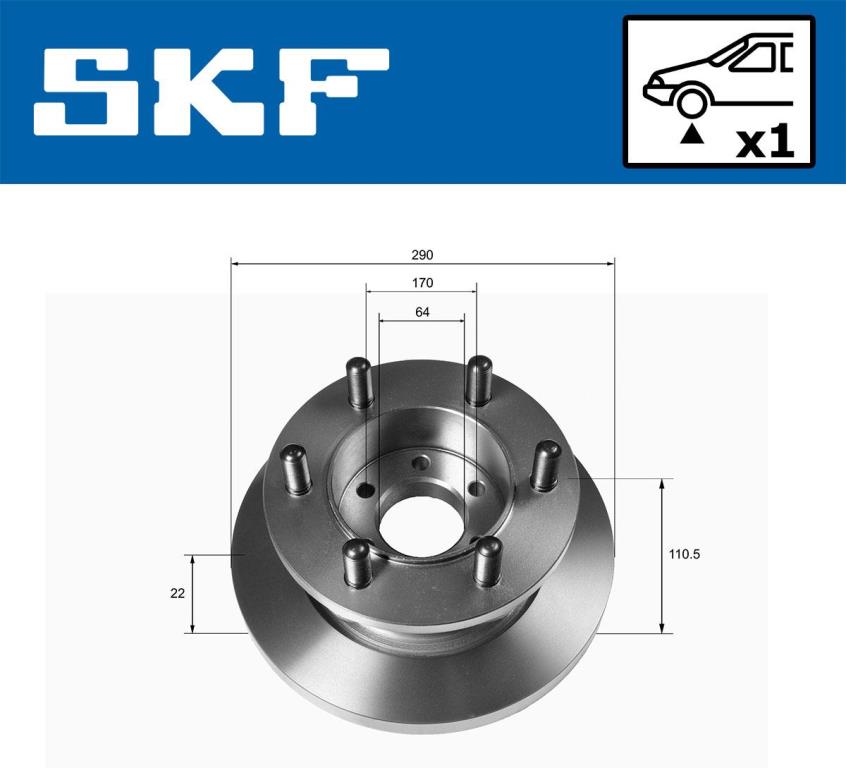 Disques de frein SKF ref. VKBD 81133 S1
