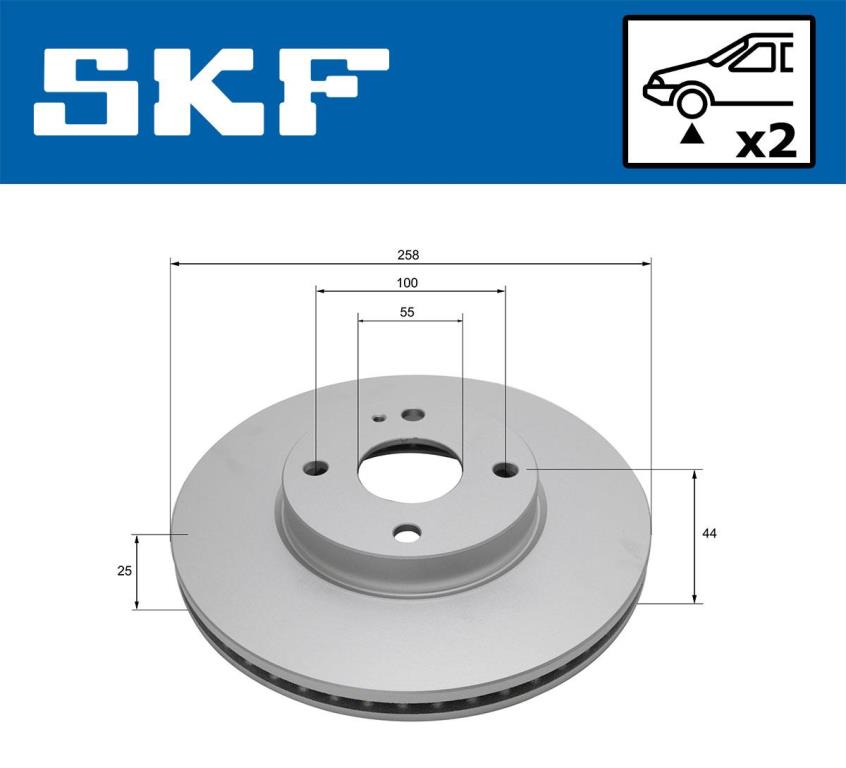 Disques de frein SKF ref. VKBD 81134 V2