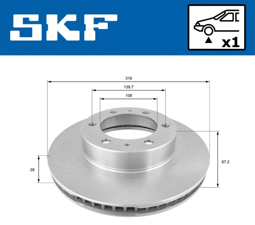 Disques de frein SKF ref. VKBD 81135 V1