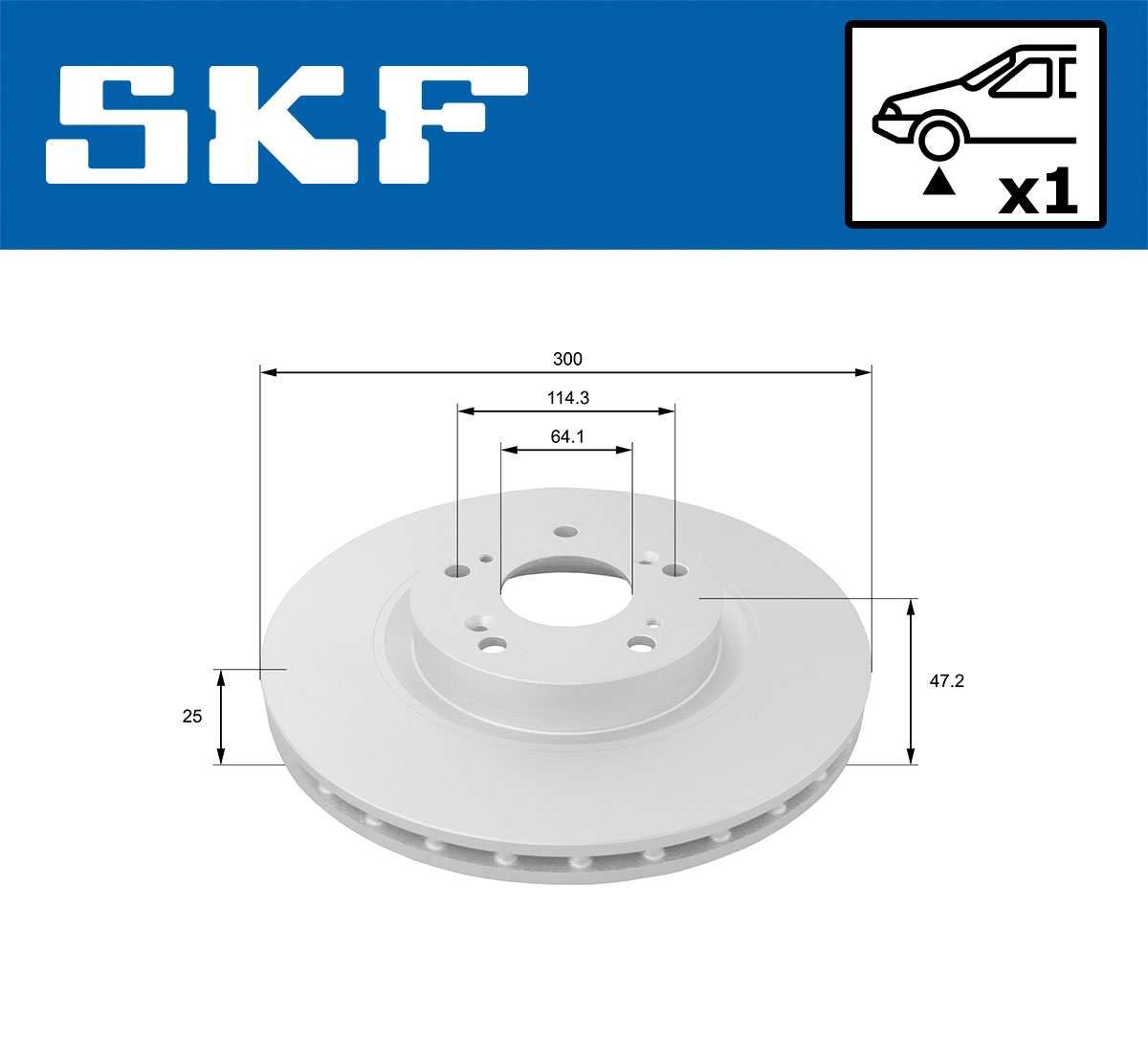Discos de travão SKF VKBD 81139 V1