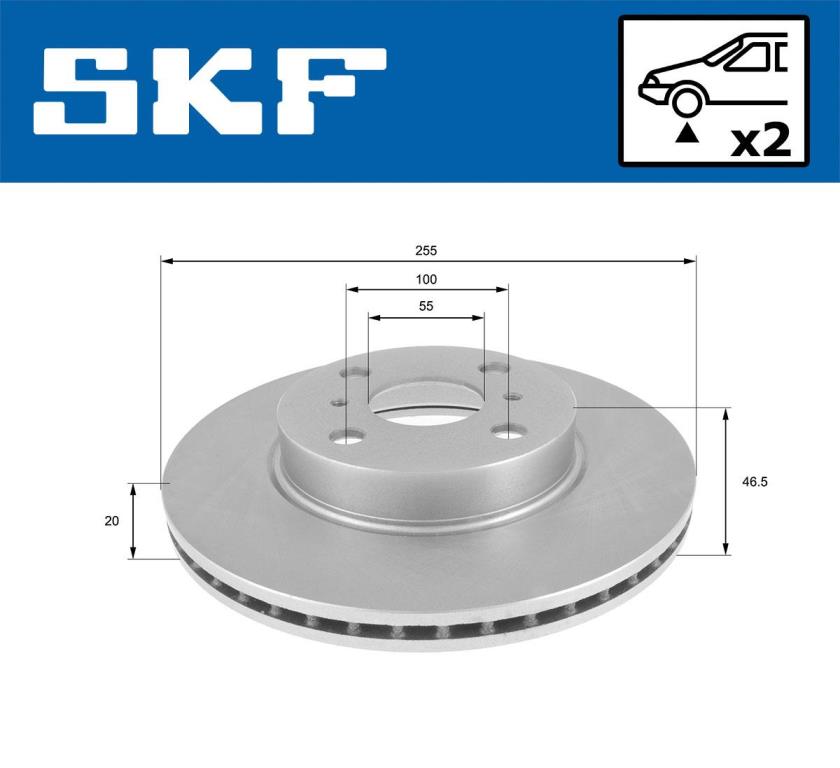 Discos de travão SKF VKBD 81140 V2