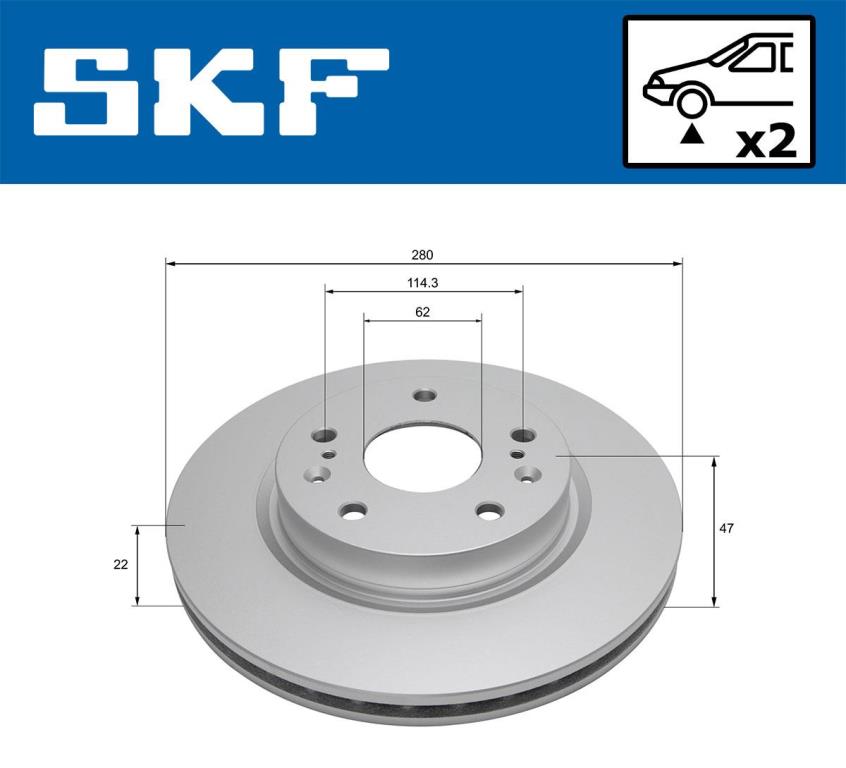Disques de frein SKF ref. VKBD 81141 V2